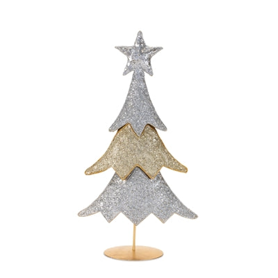 Jeweled Metal Christmas Tree (Set of 2)