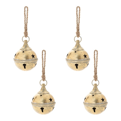 Distressed Metal Bell Ornament (Set of 2)