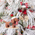 Plush Ski and Snowboard Dog Ornament (Set of 6)