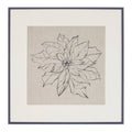 Framed Poinsettia Print Under Glass 20"SQ