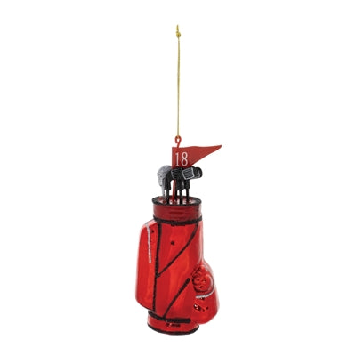 Glass Golf Bag Ornament (Set of 12)