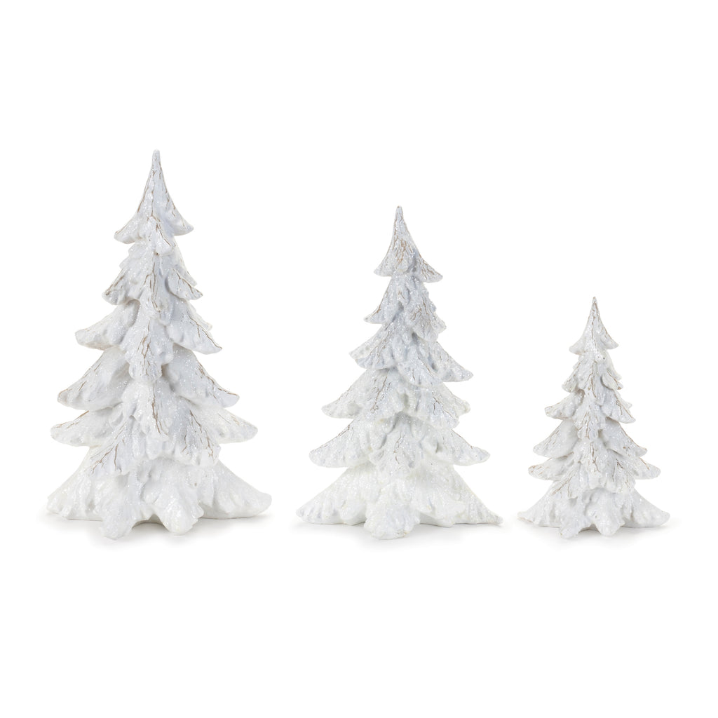 Glittered Pine Tree (Set of 3)