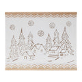 Carved Wood Winter Village Wall Art 19"L