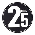 Cut Metal December 25th Plaque 24"D
