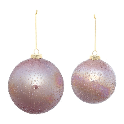Iridescent Beaded Glass Ornament (Set of 4)