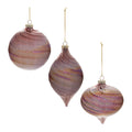 Iridescent Swirl Glass Ornament (Set of 6)