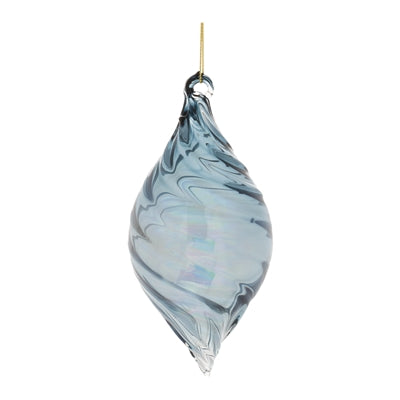 Iridescent Swirl Glass Ornament (Set of 12)