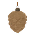 Flocked Glass Pinecone Ornament (Set of 12)