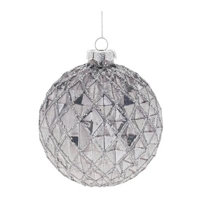 Glittered Glass Ball Ornament (Set of 6)