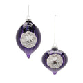 Purple Glass Reflector Ornaments – Set of 12