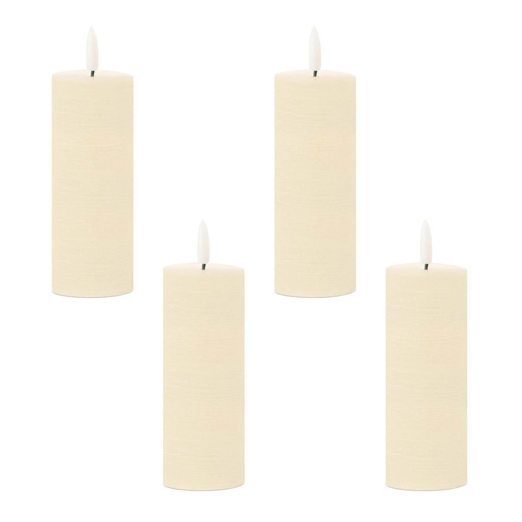 FIA Wick Ivory Pillar Candle (Set of 4)