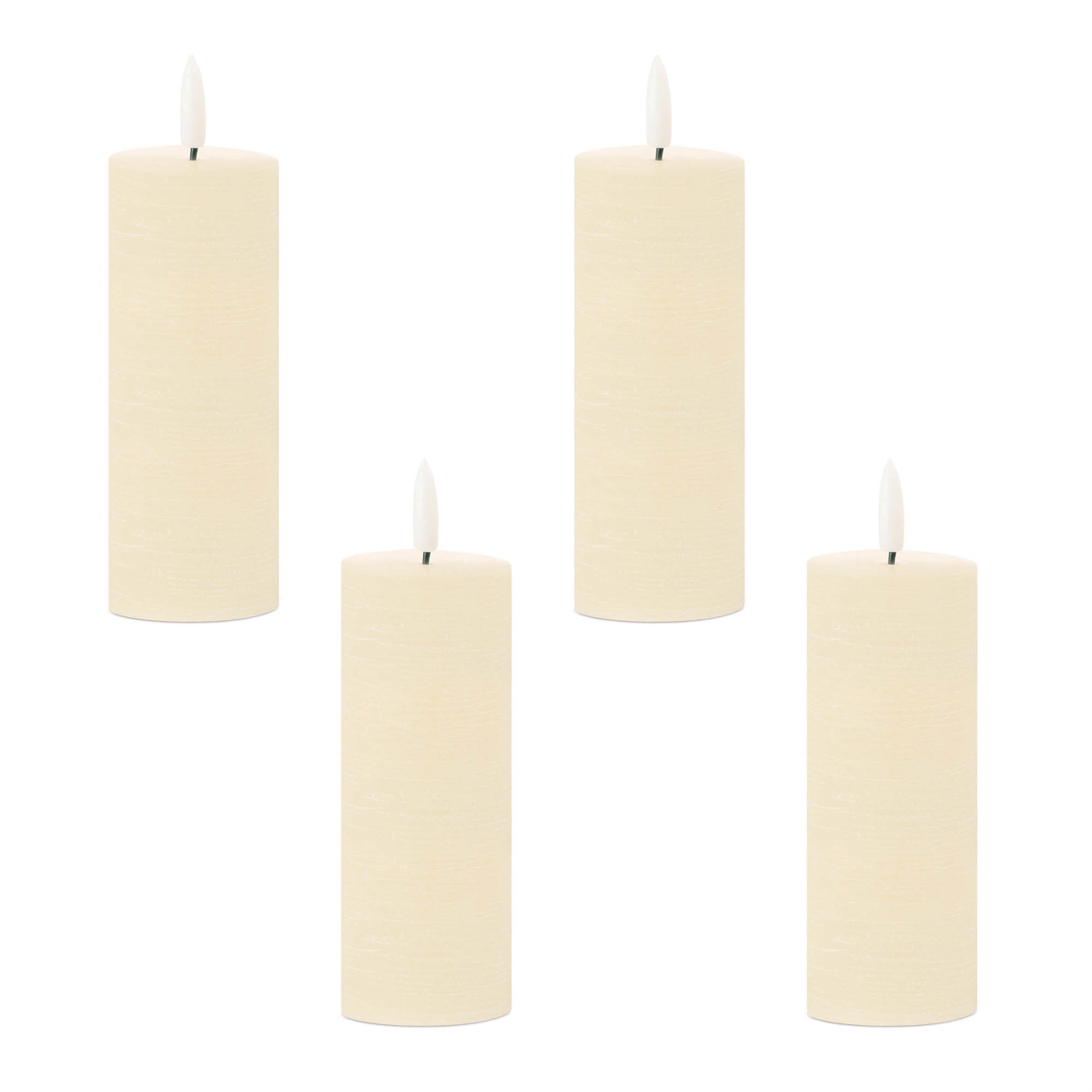 FIA Wick Ivory Pillar Candle (Set of 4)