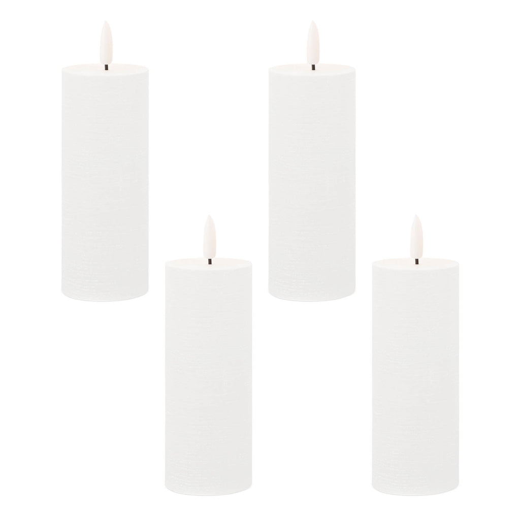 FIA Wick White Pillar Candle (Set of 4)