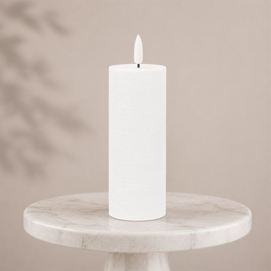FIA Wick White Pillar Candle (Set of 4)