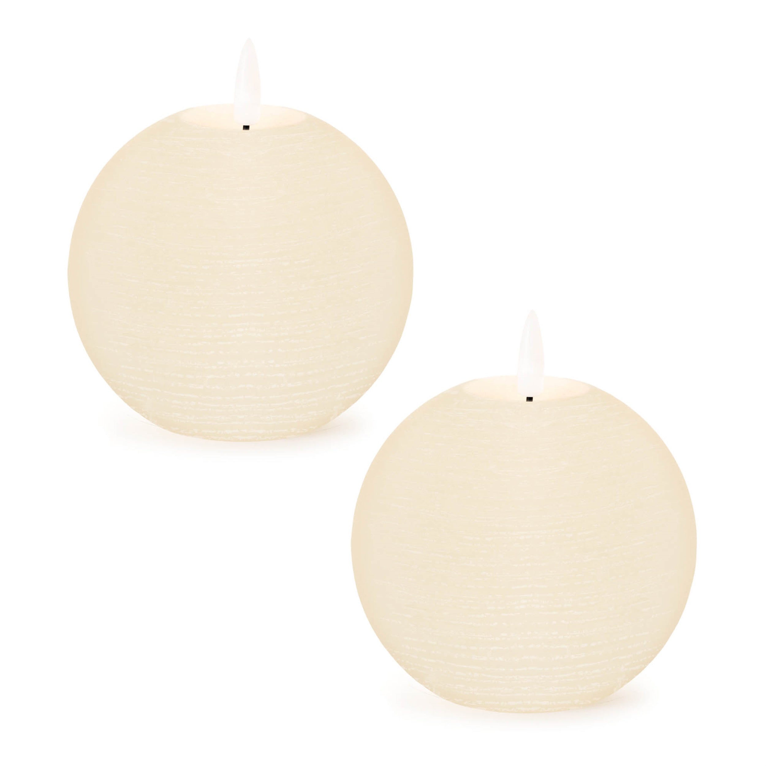 FIA Wick Ivory Round Candle (Set of 2)