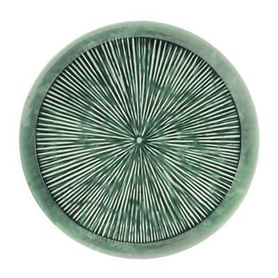 Round Etched Metal Tray 13.5"D