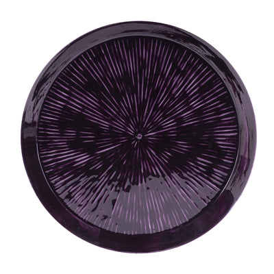 Round Etched Metal Tray 13.5"D