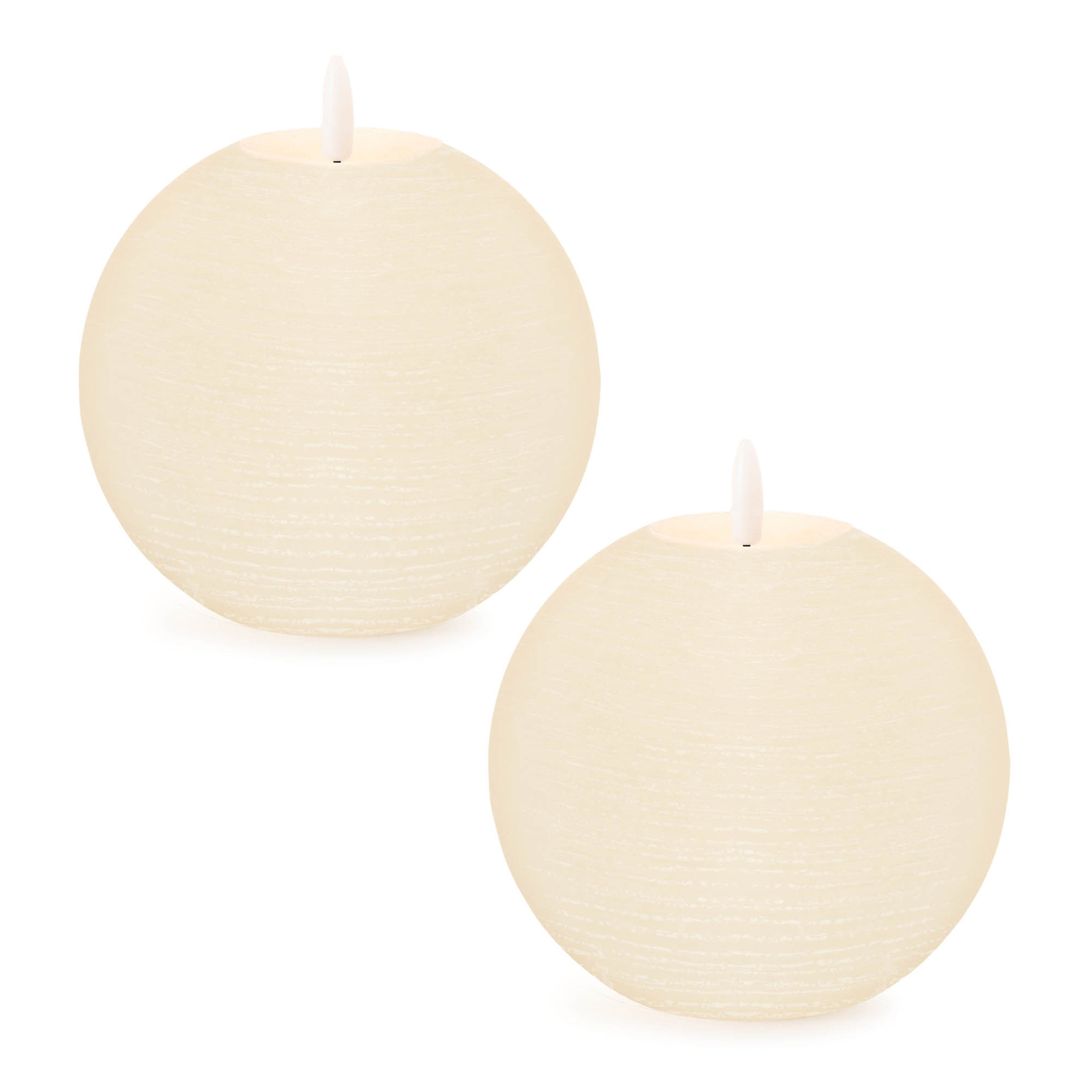 FIA Wick Ivory Round Candle (Set of 2)