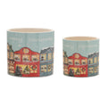 Merry Christmas Village Planter (Set of 2)
