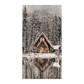 Wooden Winter Lake Lodge Plaque 17.5"H