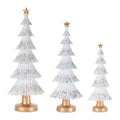 Carved Winter Christmas Tree (Set of 3)