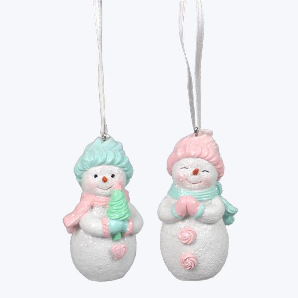 Resin Snowman Ornaments-12 pcs