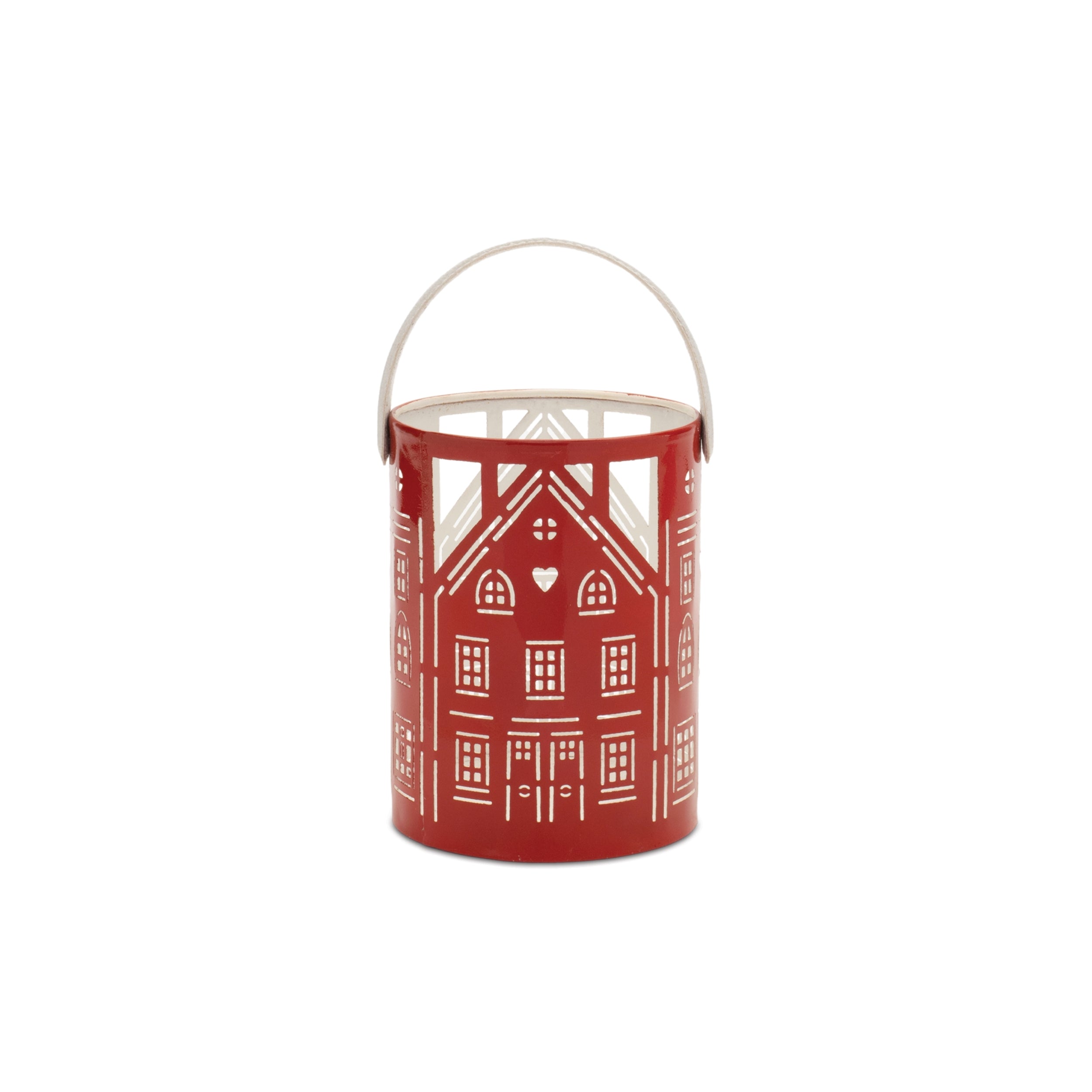 Punched Metal House Lantern (Set of 3)