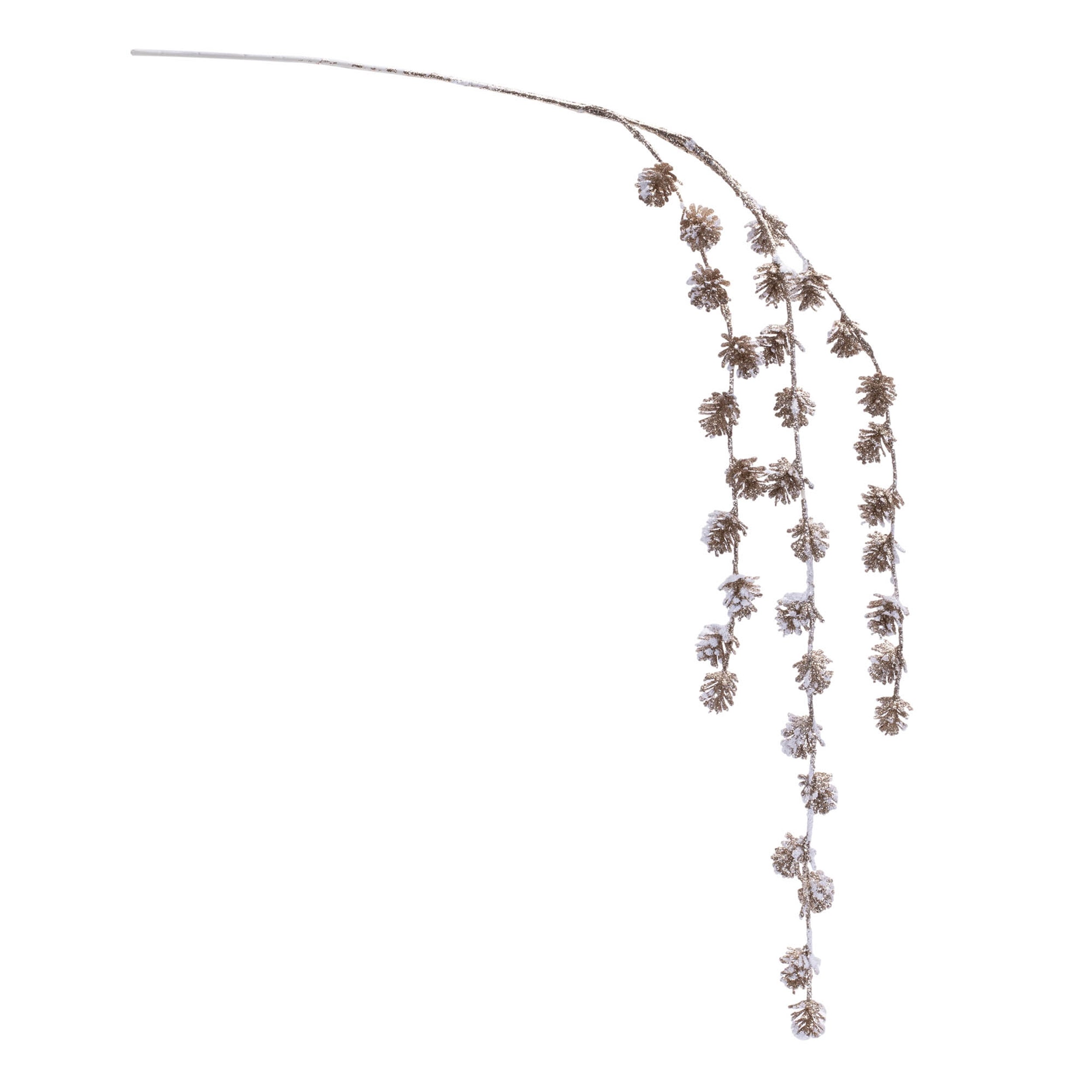 Snowy Hanging Pinecone Spray (Set of 6)