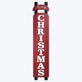 Wood Christmas North Pole Sled Shaped Door Leaner