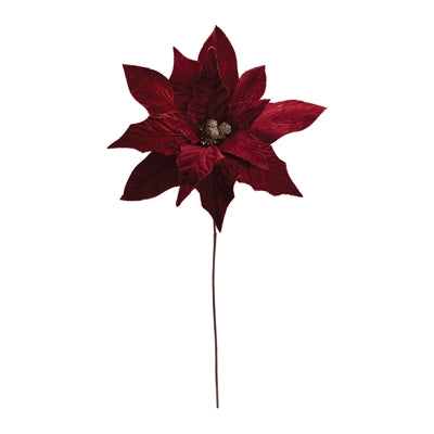 Poinsettia Stem (Set of 6) 31”H Polyester