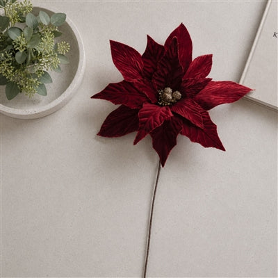 Poinsettia Stem (Set of 6) 31”H Polyester