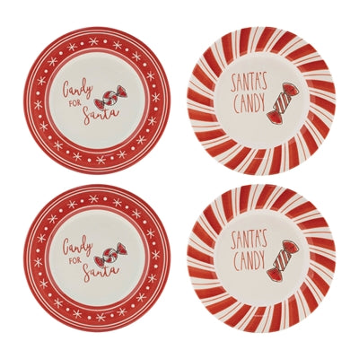 Ceramic Santa Candy Plate (Set of 4)