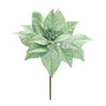 Glittered Poinsettia Flower Stem (Set of 6)