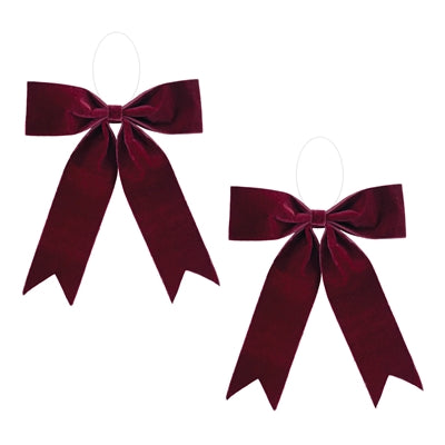 Bow Ornament (Set of 2) 16"W x 16.5"H Polyester