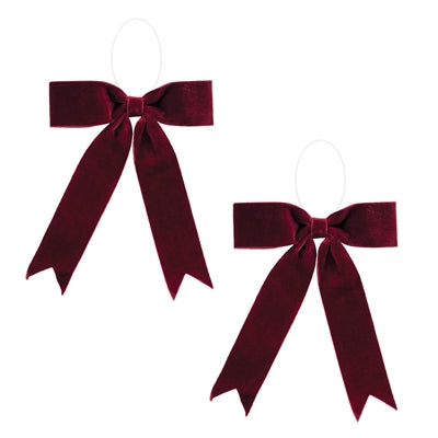 Bow Ornament (Set of 2) 13"W x 13"H Polyester