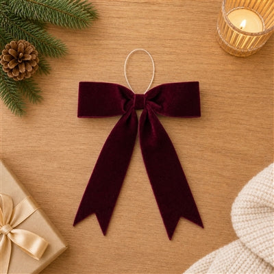 Bow Ornament (Set of 2) 13"W x 13"H Polyester