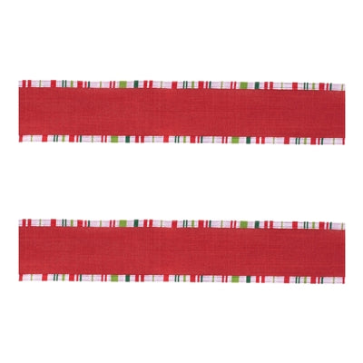 Striped Trim Wired Ribbon (Set of 2)