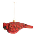 Glittered Glass Cardinal Bird Ornament (Set of 6)