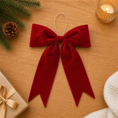 Bow Ornament (Set of 2) 16"W x 16.5"H Polyester