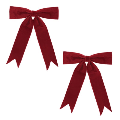 Bow Ornament (Set of 2) 13"W x 13"H Polyester
