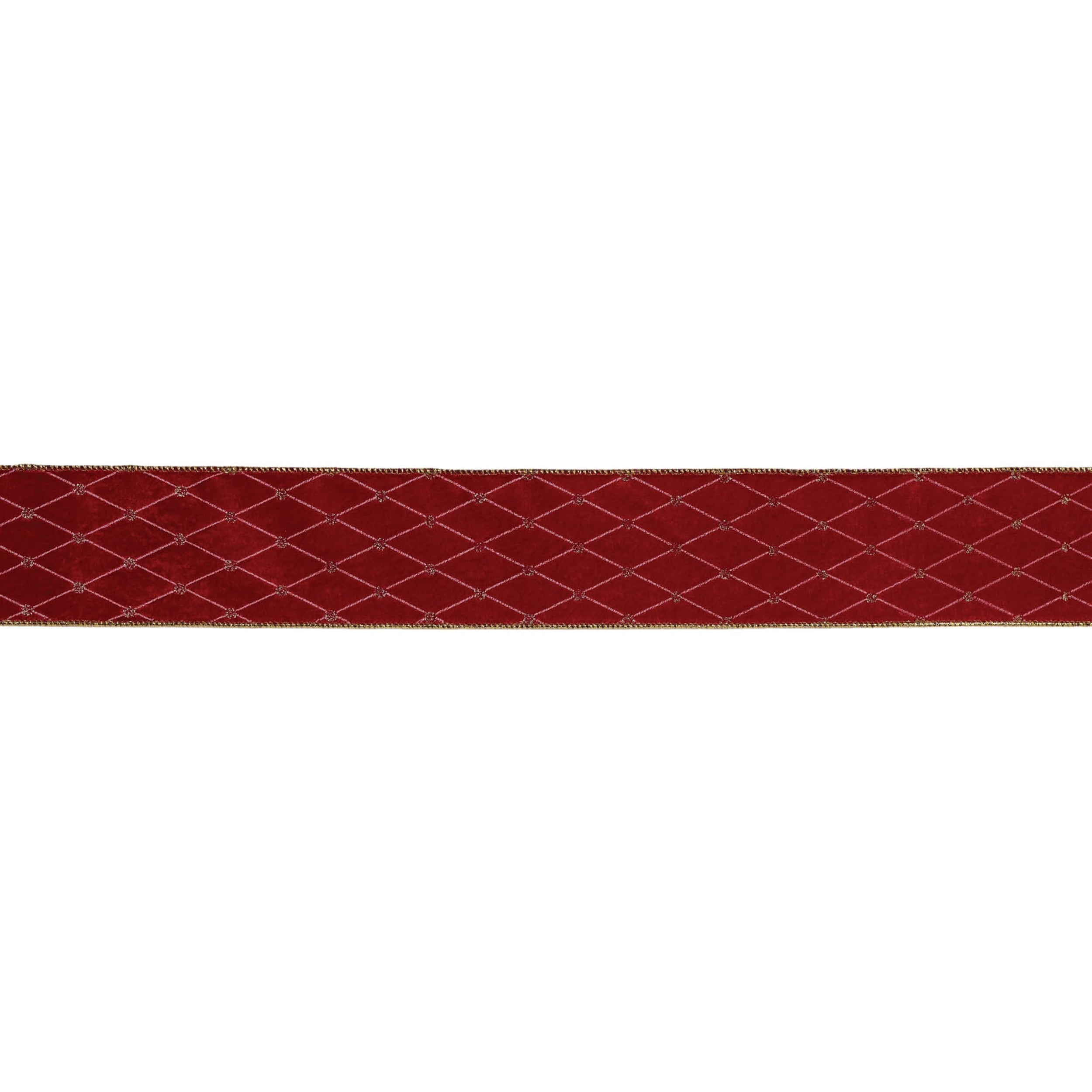 Diamond Pattern Wired Ribbon 2.5" x 5 Yds.