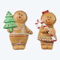Resin Gingerbread Figurine-Set of 2