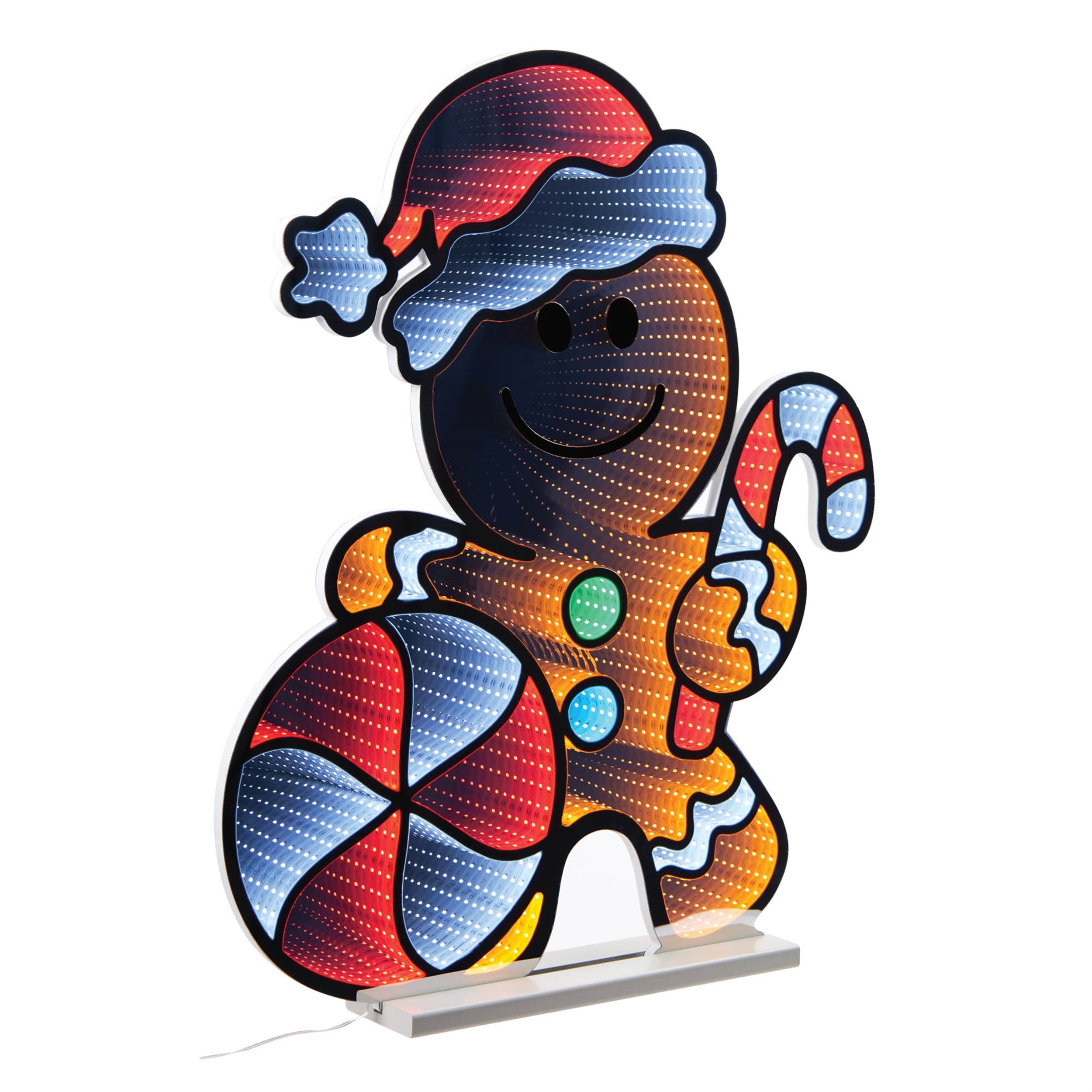 Peppermint Gingerbread Man Ekkolight 29.5"H