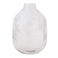 Frosted Floral Glass Vase