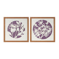 Framed Floral Wall Art Under Glass (Set of 2)