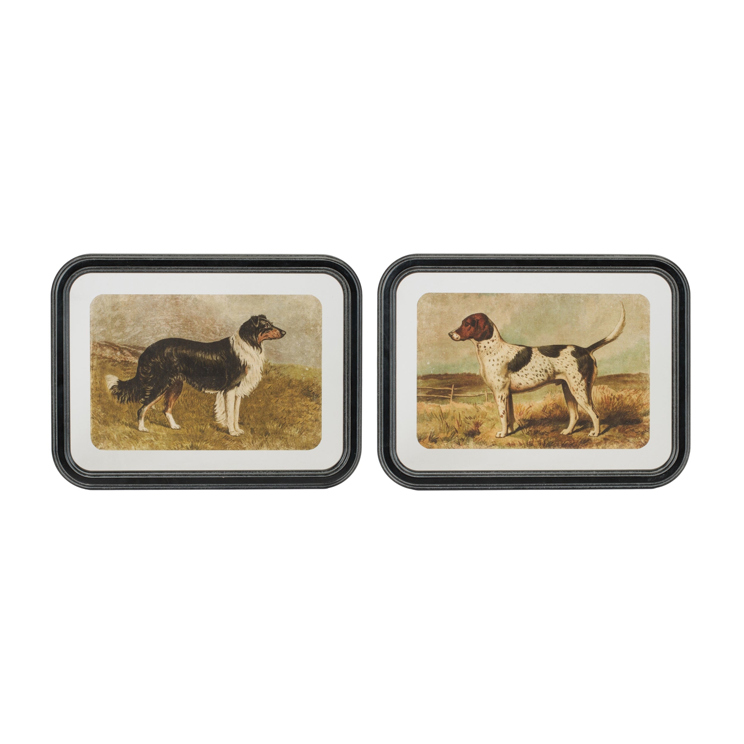 Framed Country Dog Print (Set of 2)