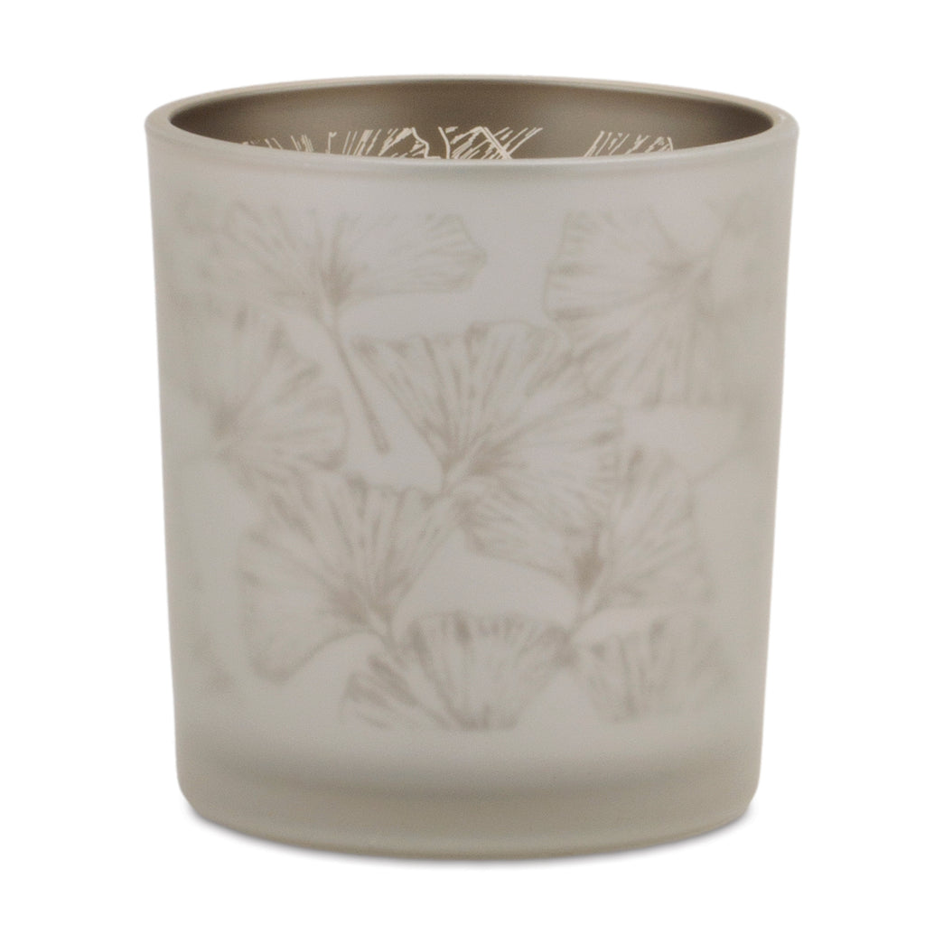 Set of 3 Silver & Gold Glass Votive Candle Holders