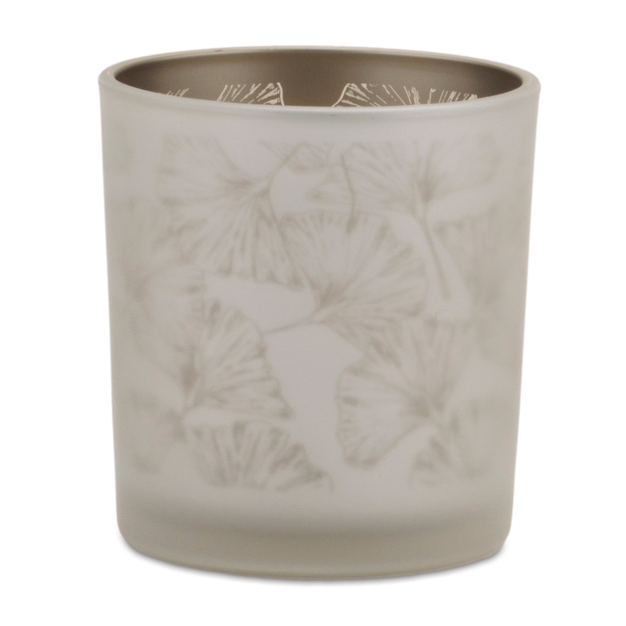 Set of 3 Silver & Gold Glass Votive Candle Holders