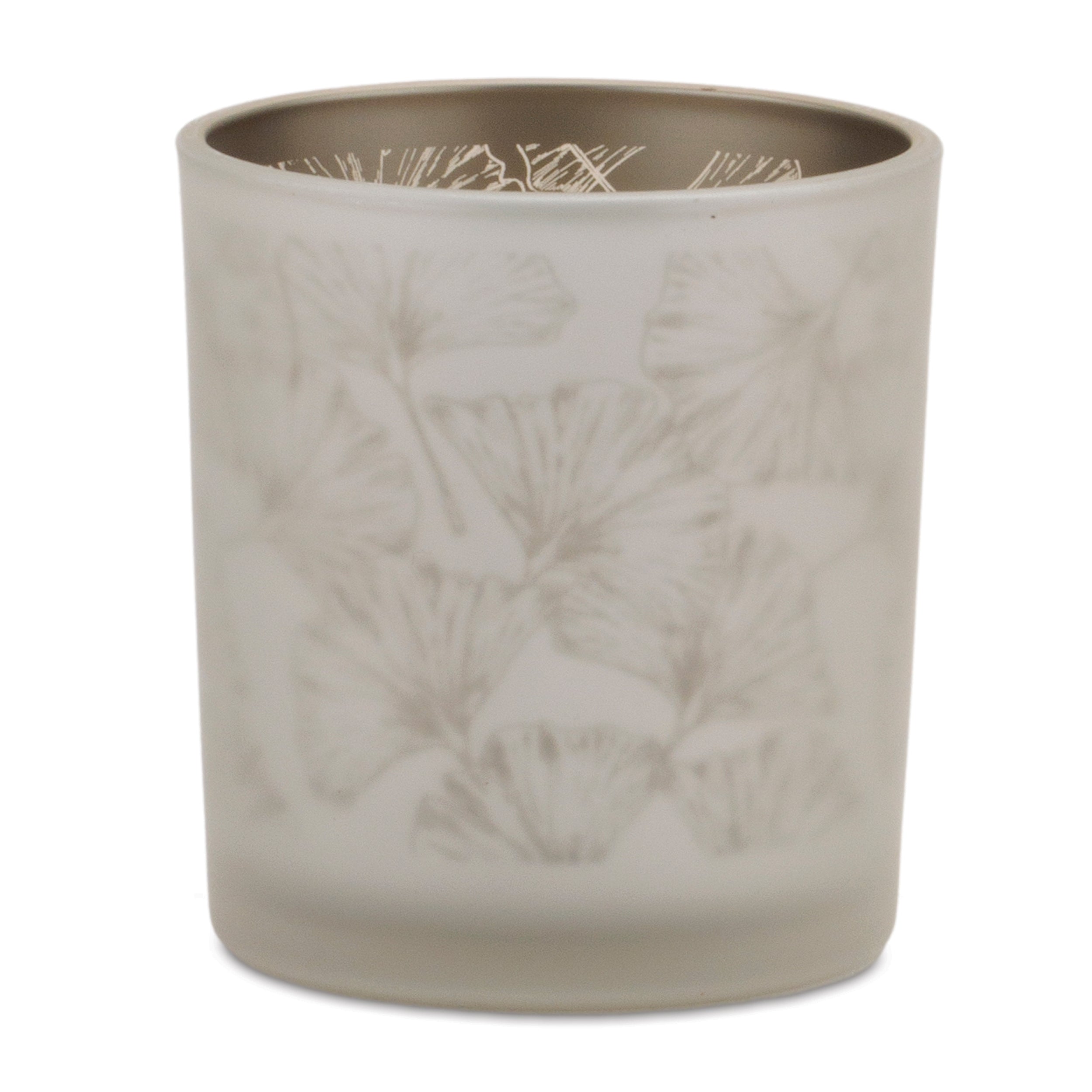 Set of 3 Silver & Gold Glass Votive Candle Holders