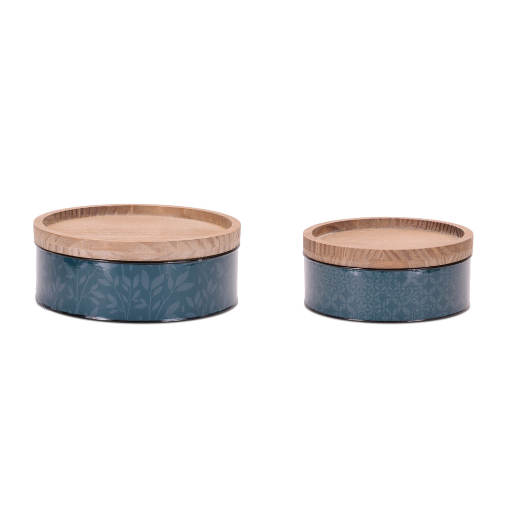 Blue Canisters (Set of 2)